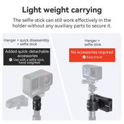 AMagisn Selfie Stick Hanger Action Camera Backpack Quick Attachment for Insta360 / DJI / GoPro(Black)