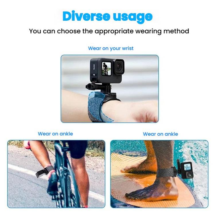 TELESIN Sports Camera Wrist Strap Steering Wrist Mount Strap(Gray Black) - free shipping - PMC Jewellery - Order now!