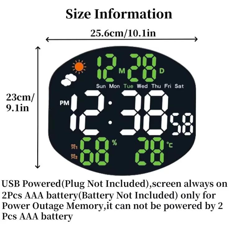 Digital Wall Clock Weather Station Forecast TEMP Humidity 2 Alarm Table Clock With Remote Control(Blue+White) - Wall Clock by PMc TechLife | Online Shopping South Africa | PMc TechLife | Buy Now Pay Later Mobicred