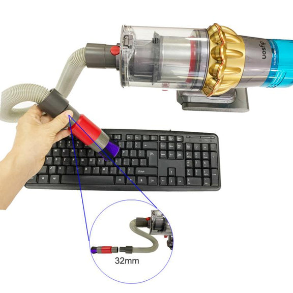 32mm Soft Brush+DC Connector Vacuum Cleaner Dusting Streak Free Soft Brush Replacement Accessory Set