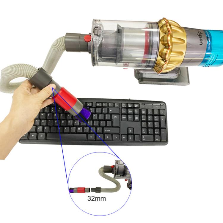 32mm Soft Brush+DC Connector Vacuum Cleaner Dusting Streak Free Soft Brush Replacement Accessory Set