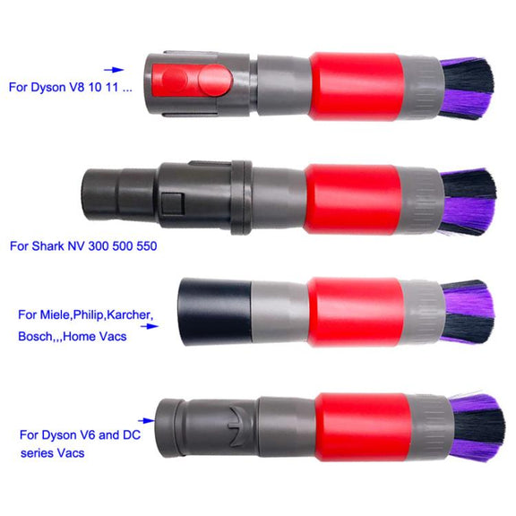32mm Soft Brush+35mm Connector Vacuum Cleaner Dusting Streak Free Soft Brush Replacement Accessory Set