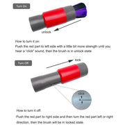 32mm Soft Brush+DC Connector Vacuum Cleaner Dusting Streak Free Soft Brush Replacement Accessory Set