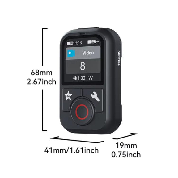 TELESIN T13 60m Sports Camera Wireless Bluetooth Remote Control For GoPro HERO13 Black /12 Black /11 Black /10 Black /9 Black /8 Black /Max(Black)