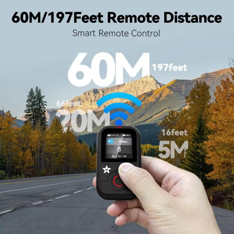 TELESIN T13 60m Sports Camera Wireless Bluetooth Remote Control For GoPro HERO13 Black /12 Black /11 Black /10 Black /9 Black /8 Black /Max(Black)