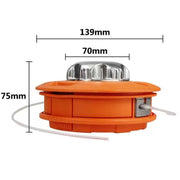 Automatic Rope Changing Mower Heads No Removal Garden Accessories, Style: Euro Size Aluminum