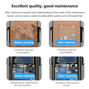 MaAnt 2 In 1 Stiffened Cylinder Short Brush Cell Phone Repair Motherboard Cleaning Brush