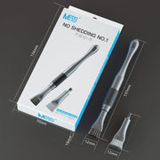 MaAnt 2 In 1 Stiffened Cylinder Short Brush Cell Phone Repair Motherboard Cleaning Brush