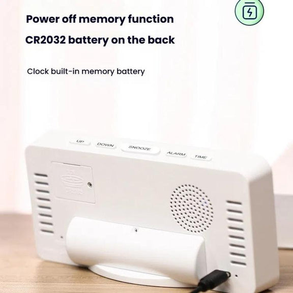 11 Colors Dynamic RGB Digital Alarm Clock 12/24H 6 Levels Brightness 2 Alarms Table Clock(Black Shell)