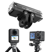 For DJI Osmo 360/Action 5 Pro/4/3 aMagisn Metal Magnetic Quick Release Mount Dual Interface Adapter(Black)