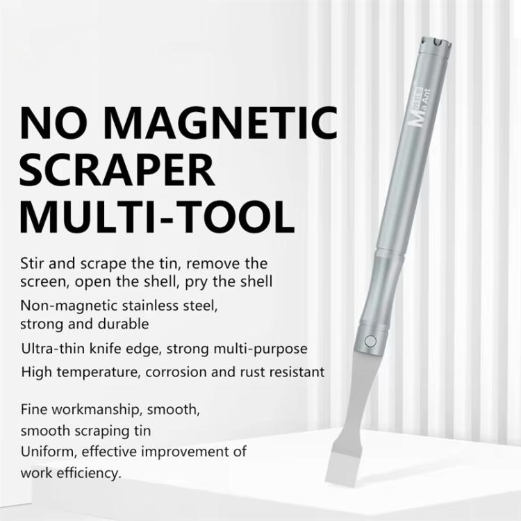MaAnt M-068 Cell Phone Repair Non-Magnetic Stainless Steel Scraper Removal Tablet Paste Stirring BGA Pry Bar Degumming Tool