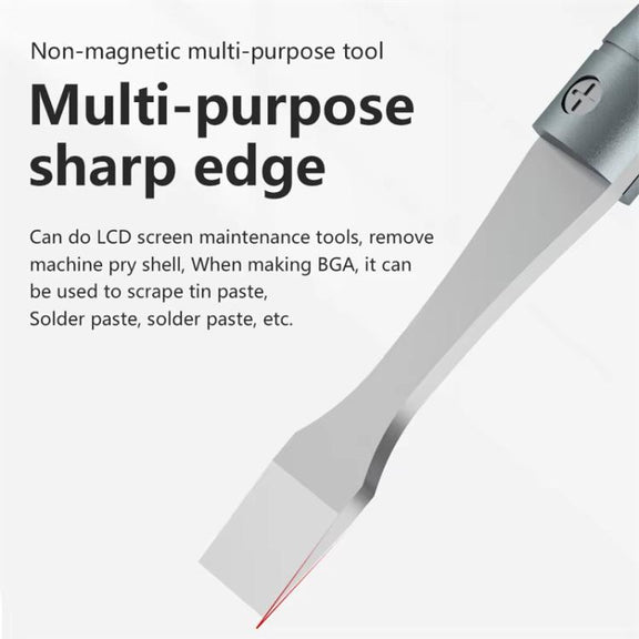 MaAnt M-068 Cell Phone Repair Non-Magnetic Stainless Steel Scraper Removal Tablet Paste Stirring BGA Pry Bar Degumming Tool