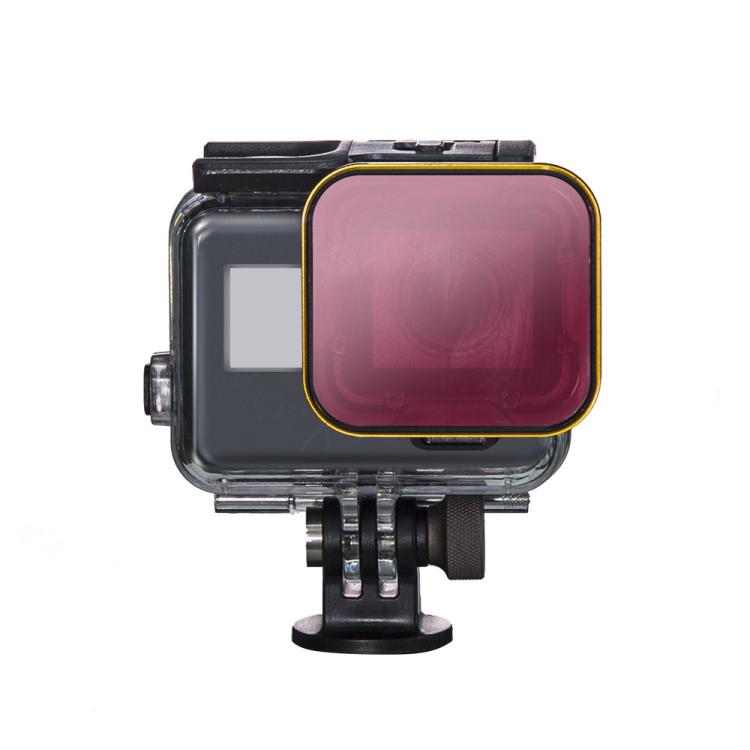 For GoPro 5/6 PGYTECH Deep Diving Snorkeling Filter Waterproof Case(Red) - free shipping - PMC Jewellery - Order now!