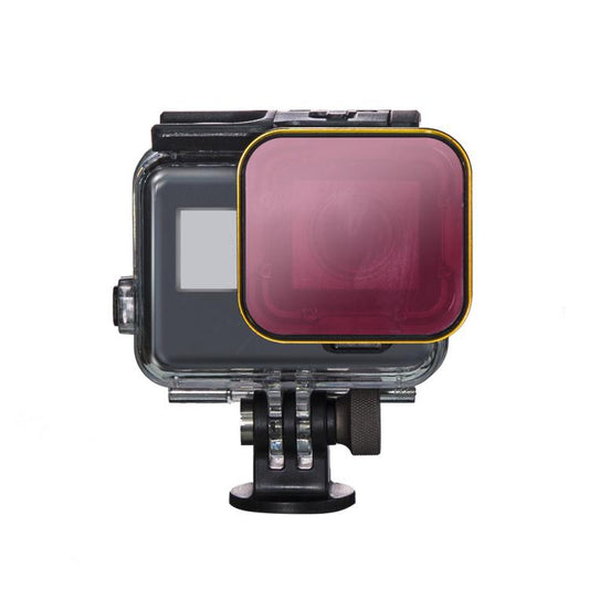 For GoPro 5/6 PGYTECH Deep Diving Snorkeling Filter Waterproof Case(Red) - free shipping - PMC Jewellery - Order now!