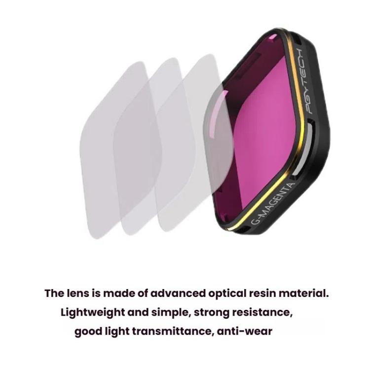 For GoPro 5/6 PGYTECH Deep Diving Snorkeling Filter Waterproof Case(Red) - free shipping - PMC Jewellery - Order now!