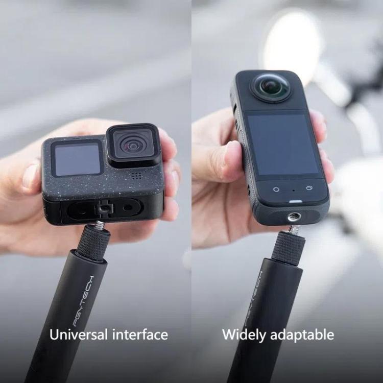 PGYTECH 96cm Aluminum Alloy Extended Sports Camera Selfie Stick(Black) - free shipping - PMC Jewellery - Order now!