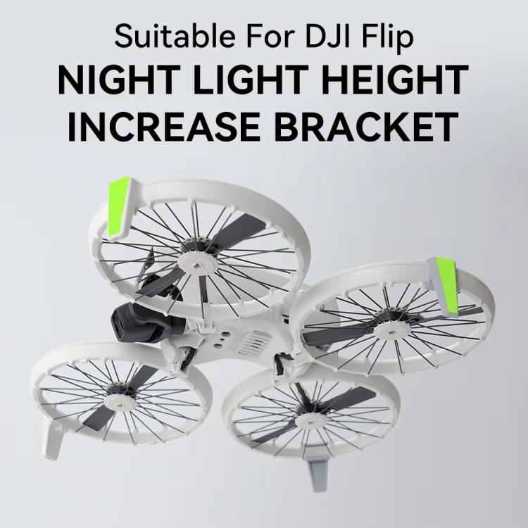 For DJI Flip RCSTQ Folding Detachable Luminous Booster Stand Drop and Scratch Resistant Protective Stand 1pair Tripods+Sticker