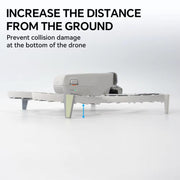 For DJI Flip RCSTQ Folding Detachable Luminous Booster Stand Drop and Scratch Resistant Protective Stand 1pair Tripods+Sticker