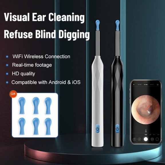 P3 LED Light WIFI Connection Smart Wireless Visual Ear Picker With APP(White)