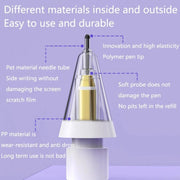 For Apple Pencil 2 / 1 Elastic Tip Soft Probe Silent Replacement Nib, Spec: HB Transparent