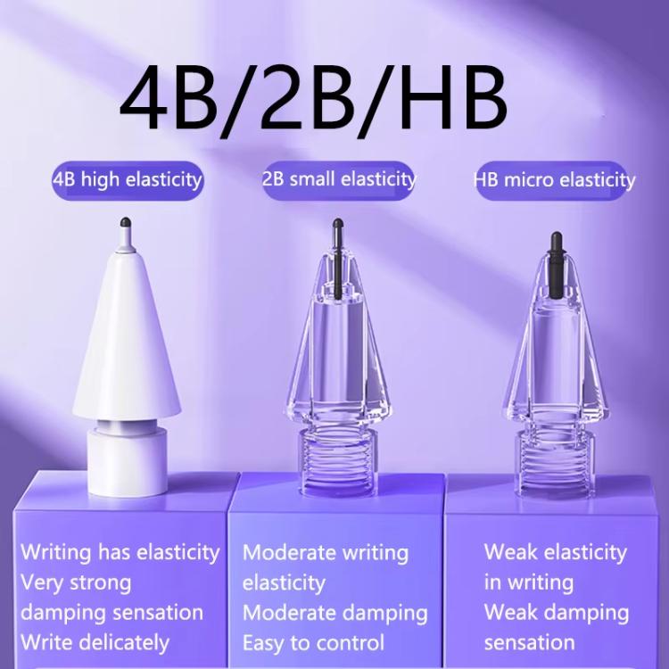 For Apple Pencil 2 / 1 Elastic Tip Soft Probe Silent Replacement Nib, Spec: 4B Transparent - free shipping - PMc TechLife - Order now!