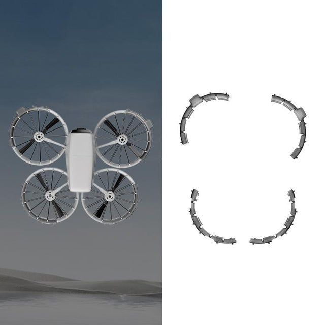 For DJI Flip RCSTQ Paddle Impact Protector Cushioning Anti-scratch and Anti-bump Ring(Gray)