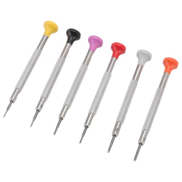 6pcs / Set 0.8-1.8mm Flat Type Screwdriver Watch Repairing Driver Tool