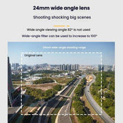 For DJI Flip RCSTQ 24mm100 Degree Wide Angle Filter Aluminum Alloy Frame Ultra Wide Angle(Wide Angle+Aluminum Frame)