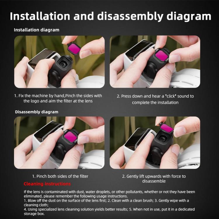 For DJI Flip BRDRC Lens Filters Protective Lens Accessories, Style: ND32
