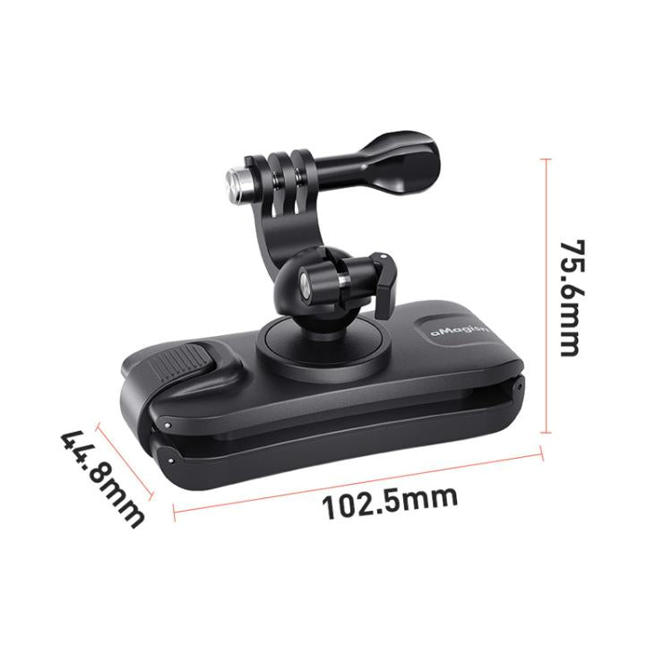 aMagisn 360-degree Rotation Ball Head Backpack Clip for Camera & Smartphone(Black) - free shipping - PMC Jewellery - Order now!