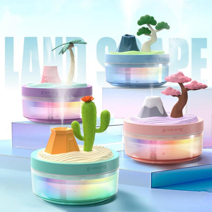 Givelong Mini Portable Landscape Humidifier Plant Pot Hydrator Mister USB Car Spray Aromatherapy Diffuser(Cherry Tree) - free shipping - PMC Jewellery - Order now!
