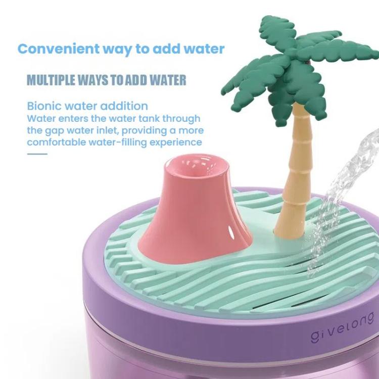 Givelong Mini Portable Landscape Humidifier Plant Pot Hydrator Mister USB Car Spray Aromatherapy Diffuser(Pine Tree)
