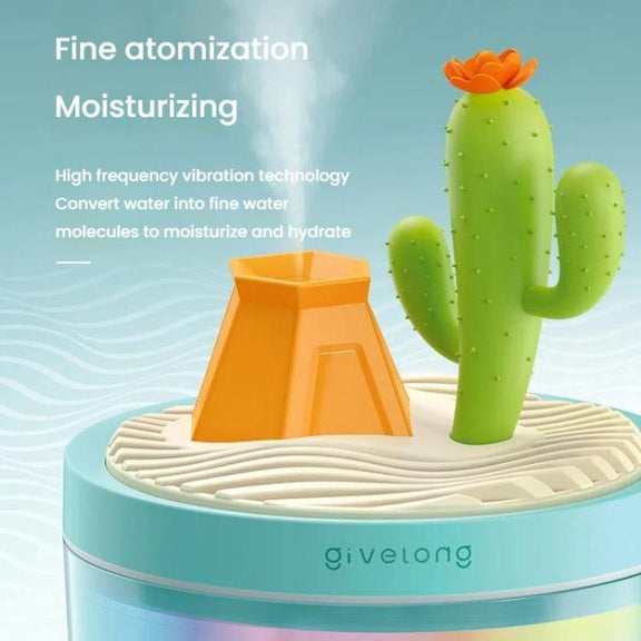 Givelong Mini Portable Landscape Humidifier Plant Pot Hydrator Mister USB Car Spray Aromatherapy Diffuser(Pine Tree)