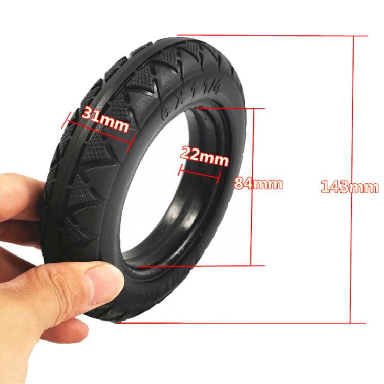 6 X 1 1 / 4 Electrical Scooter Mini Battery Bike Thickened Tire Accessories, Style: Flat-Proof Solid Tire