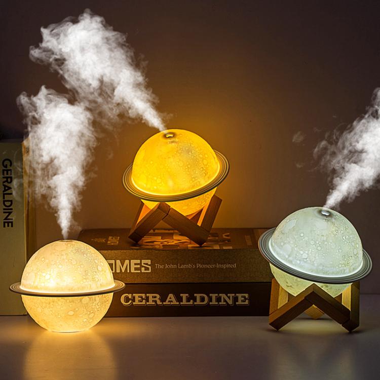 Humidifier USB Large Mist Volume Ambient Light Home Car Aromatherapy Humidifier Decoration Ornament(Moon Planet) - free shipping - PMC TechLife - Order now!