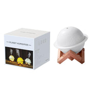 Humidifier USB Large Mist Volume Ambient Light Home Car Aromatherapy Humidifier Decoration Ornament(Moon Planet)