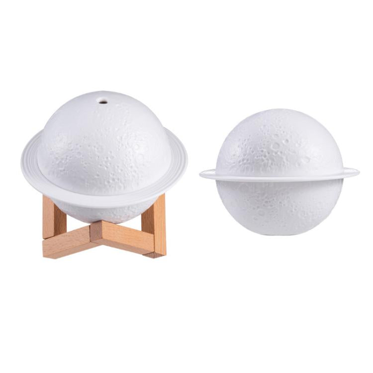 Humidifier USB Large Mist Volume Ambient Light Home Car Aromatherapy Humidifier Decoration Ornament(Moon Planet)