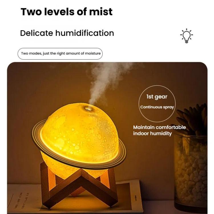 Humidifier USB Large Mist Volume Ambient Light Home Car Aromatherapy Humidifier Decoration Ornament(Moon Planet) - free shipping - PMC TechLife - Order now!