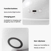 Humidifier USB Large Mist Volume Ambient Light Home Car Aromatherapy Humidifier Decoration Ornament(Moon Planet)