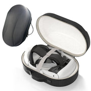 For Meta Quest 3 VR Glasses Storage Case EVA Anti-Pressure Hard Shell Storage Bag(Carbon Fiber Black)