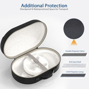 For Meta Quest 3 VR Glasses Storage Case EVA Anti-Pressure Hard Shell Storage Bag(Carbon Fiber Black)