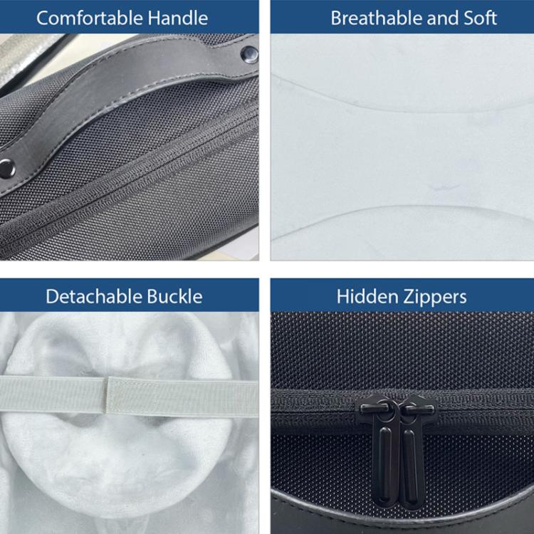 For Meta Quest 3 VR Glasses Storage Case EVA Anti-Pressure Hard Shell Storage Bag(Carbon Fiber Black) - VR Accessories by PMC TechLife | Online Shopping South Africa | PMC TechLife | Buy Now Pay Later Mobicred