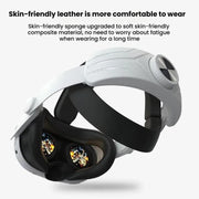 For Meta Quest 3 / 3S Adjustable Headband No Face Pressure VR Head Strap Accessories(White)