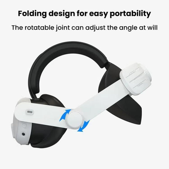 For Meta Quest 3 / 3S Adjustable Headband No Face Pressure VR Head Strap Accessories(White)