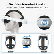 For Meta Quest 3 / 3S Adjustable Headband No Face Pressure VR Head Strap Accessories(Black)