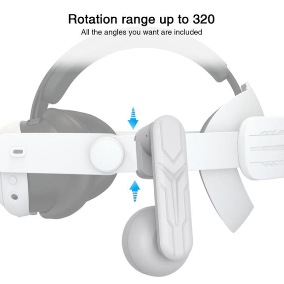 For Meta Quest 2 / 3 Independent Headphones Headband High Sound Speaker VR Accessory(White)
