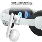 For Meta Quest 2 / 3 Independent Headphones Headband High Sound Speaker VR Accessory(White)