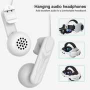 For Meta Quest 2 / 3 Independent Headphones Headband High Sound Speaker VR Accessory(White)