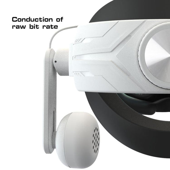 For Meta Quest 2 / 3 Independent Headphones Headband High Sound Speaker VR Accessory(White)