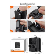 For DJI Osmo Pocket 3 Sunnylife OP3-ZJ761 Magnetic Stand Base Angle Adjustable Multi-functional Desktop Stand Accessories(Black)